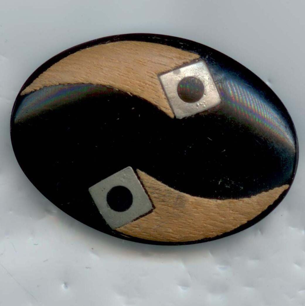 Celluloid Laminated with Wood and Metal