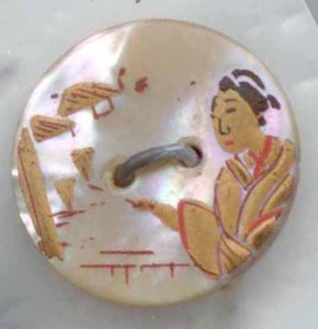 Shell with Oriental Lady, Paint