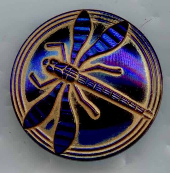Black Glass, Purple Luster &amp; Paint, Dragonfly