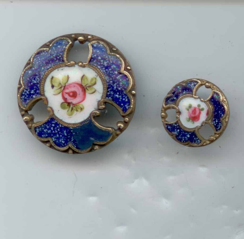 Enamel Matching Pair, Medium/Small