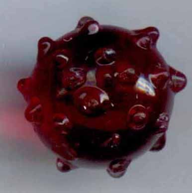 Ruby Galss Ball with Spikes