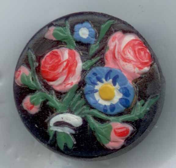 Wood, Pressed and Painted Flowers