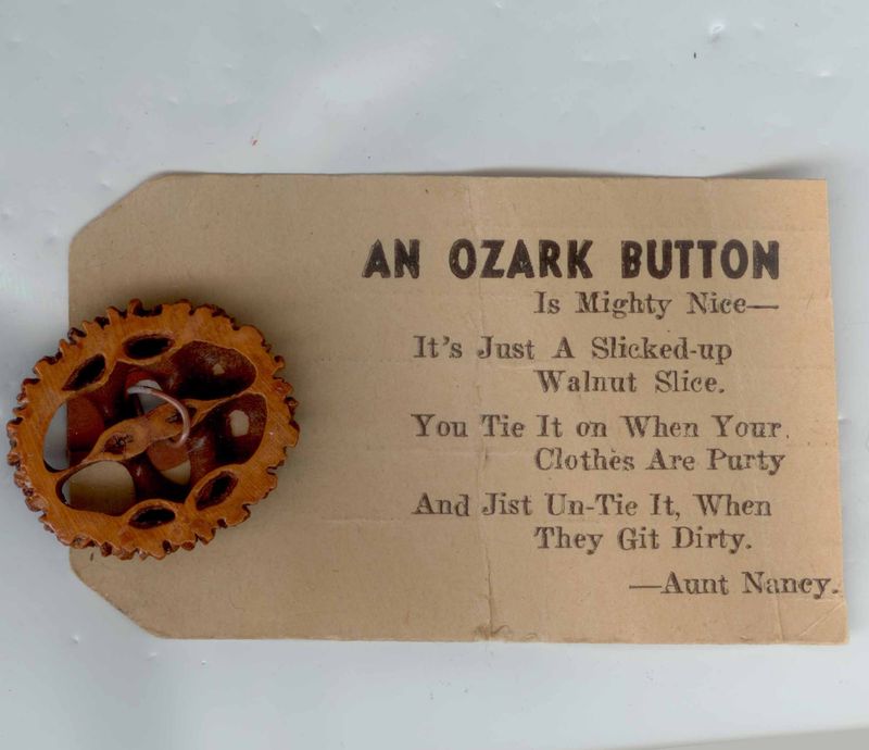 Walnut Button with Tag