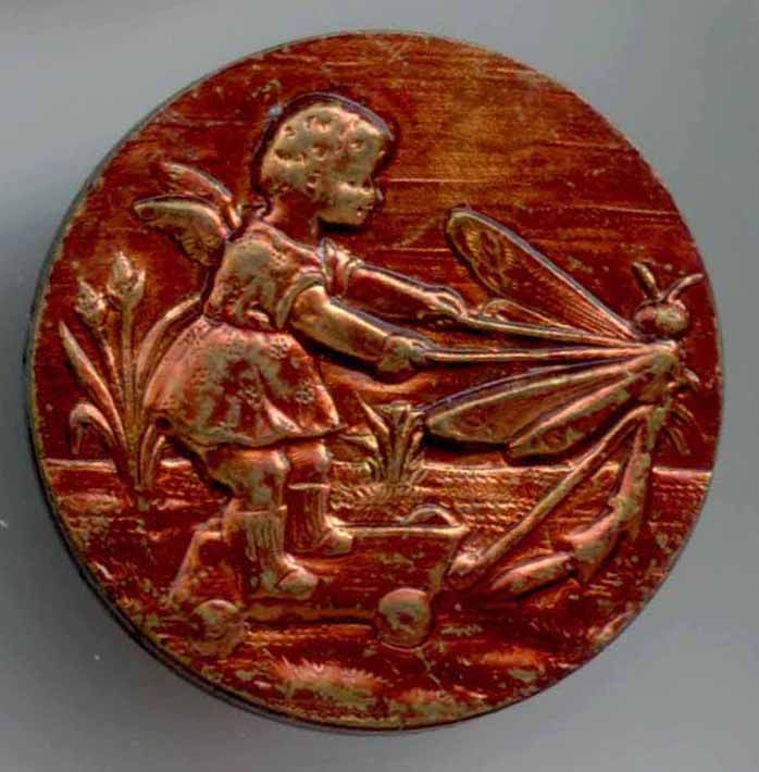 &quot;PARIS&quot; Cupid with Red Tint