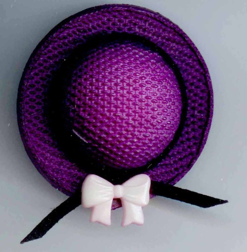 Hat with Snap-On Bow &amp; Fabric Embellishment