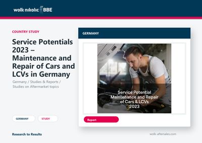 Servicepotenziale 2023 – Wartung und Reparatur von PKW und LCV in Deutschland