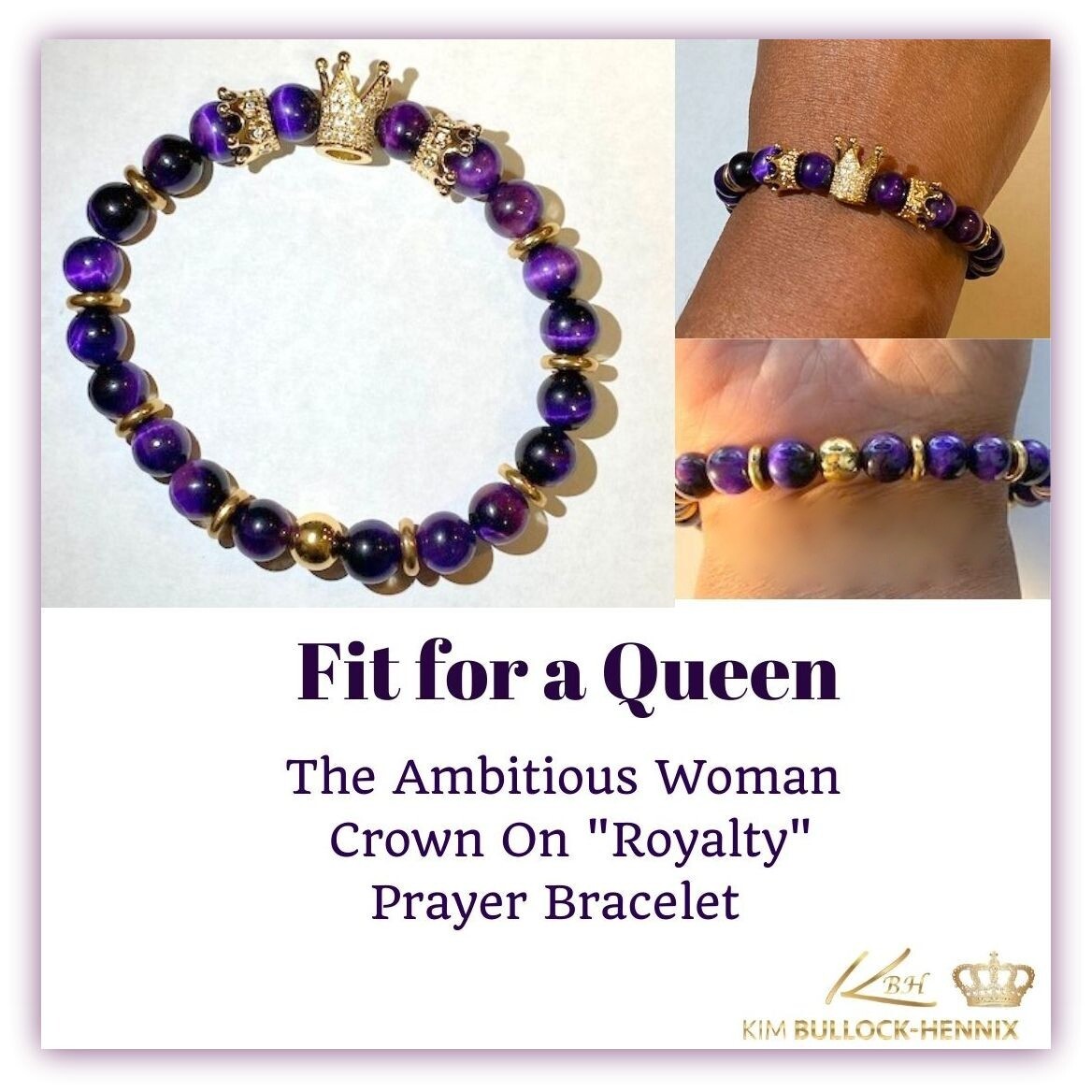Ambitious Woman Crown On Royalty Prayer Bracelet