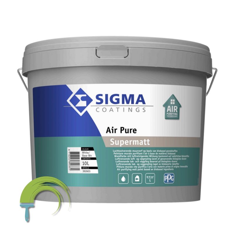 Sigma Air Pure Supermatt peinture murale 10 litres – peinture intérieure extra mate et purifiante d’air