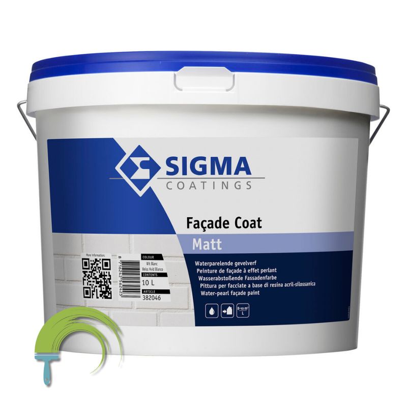 Sigma Facade Coat Matt – peinture de façade mate à base d’eau pour murs extérieurs structurés, durable et étanche à la pluie