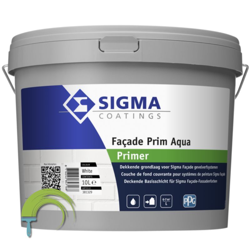 Sigma Facade Prim Aqua – primaire de façade à l’eau, résistante à la pluie et offrant une excellente adhérence