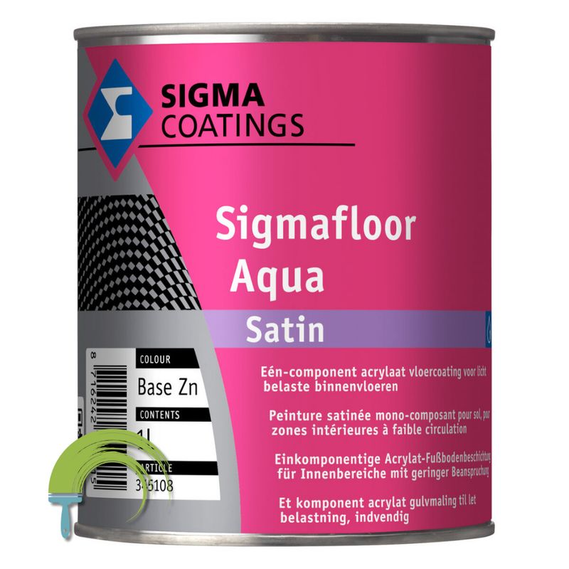 Sigmafloor Aqua Satin – revêtement de sol satiné à l’eau monocomposant, résistant et facile à nettoyer pour sols faiblement s