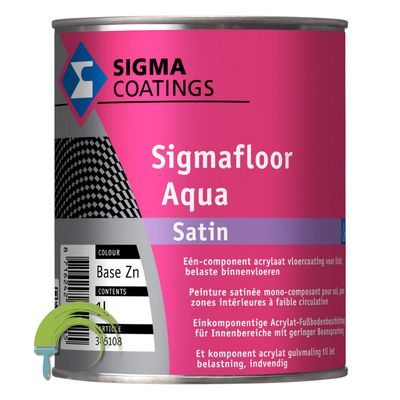 Sigmafloor Aqua Satin – revêtement de sol satiné à l’eau monocomposant, résistant et facile à nettoyer pour sols faiblement s