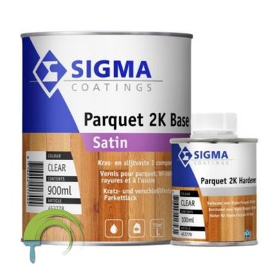 Sigma Parquet 2K Base Satin Sigma Parquet 2K Base Satin vernis parquet satiné à l’eau, bicomposant, résistant à l’usure et aux rayures sols et escaliers
