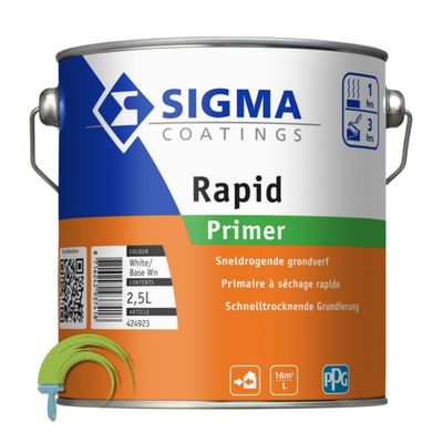 Sigma Rapid Primer – sneldrogende grondlak – alkydhars – binnen en buiten – hout, kunststof en metaal – uitstekende hechting