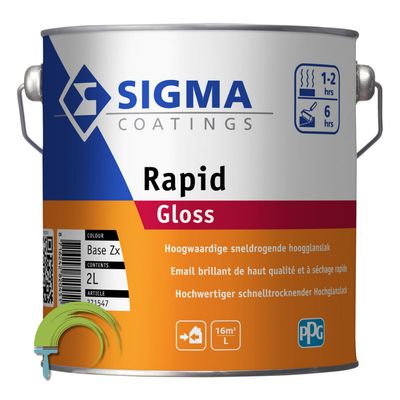 Sigma Rapid Gloss – laque brillante séchage rapide – à solvant – intérieur et extérieur – bois et métal – résistante aux inte