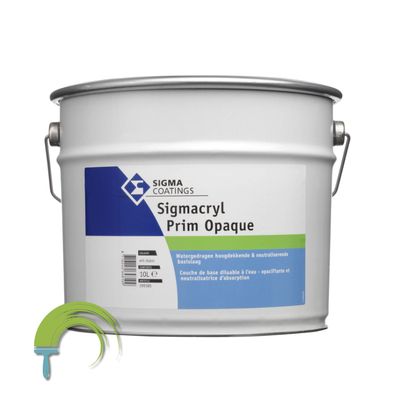 Sigmacryl Prim Opaque – dekkende muurprimer – absorptieneutraliserend – watergedragen – ideaal voor nieuwbouw – reukarm – iso