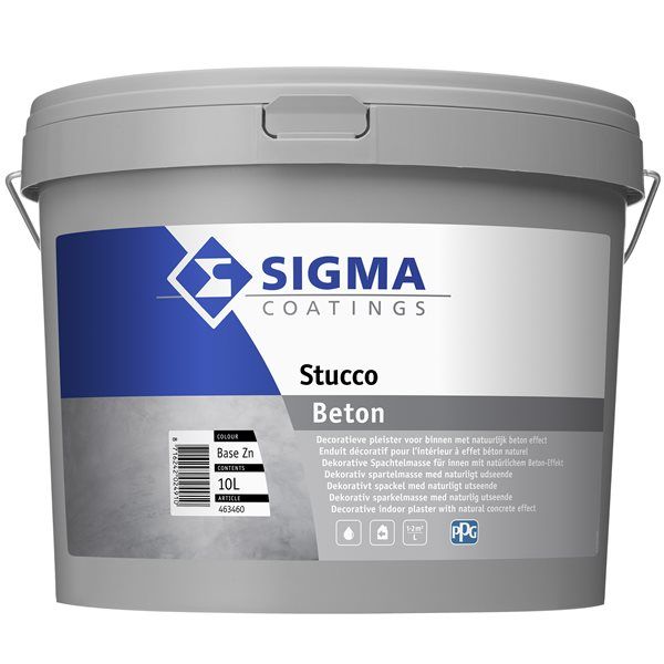 Sigma Stucco Beton – decoratieve pleister – betonlook – robuust – duurzaam – gebruiksklaar – meerdere effecten – binnenafwerk