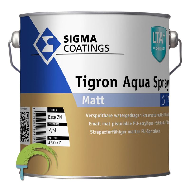 Sigma Tigron Aqua Spray Matt – matte spuitlak voor hout en metaal binnen