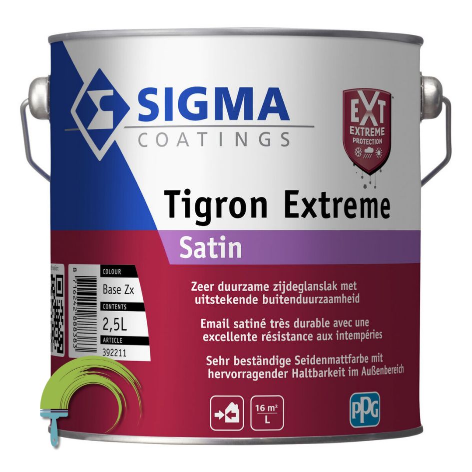 Sigma Tigron Extreme Satin Sigma Tigron Extreme Satin – solventgedragen lak, tot 10 jaar schildervrij