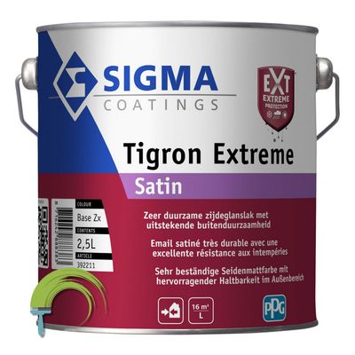 Sigma Tigron Extreme Satin – solventgedragen lak, tot 10 jaar schildervrij
