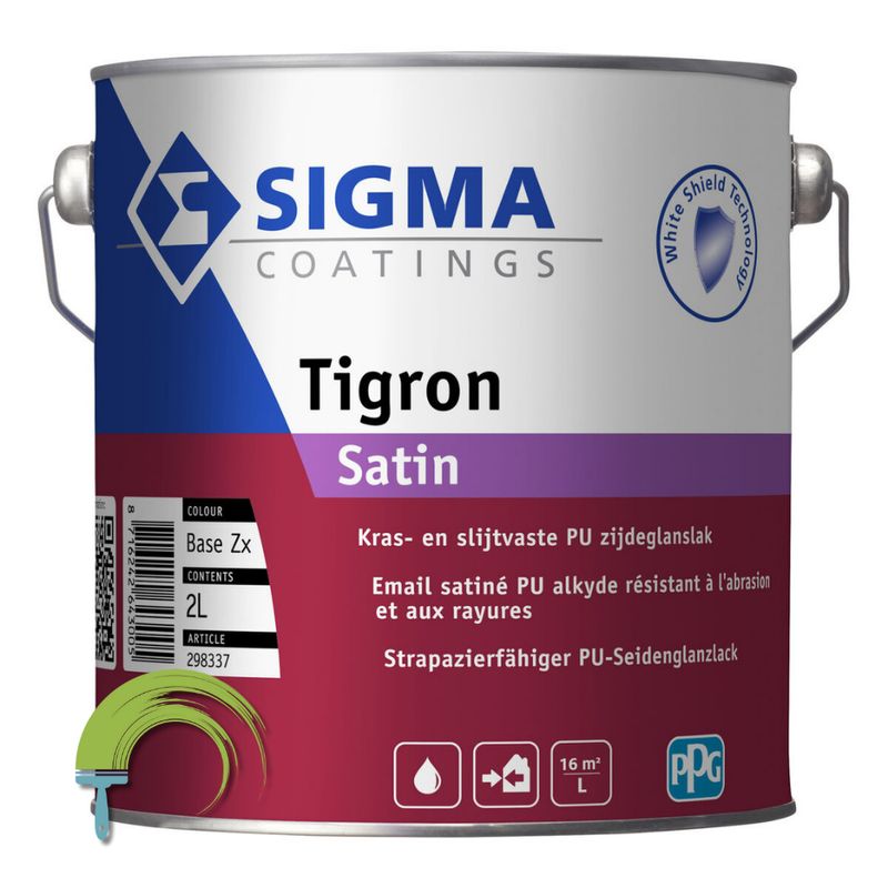 Sigma Tigron Satin – zijdeglanzende solventgedragen lak voor hout en metaal binnen en buiten