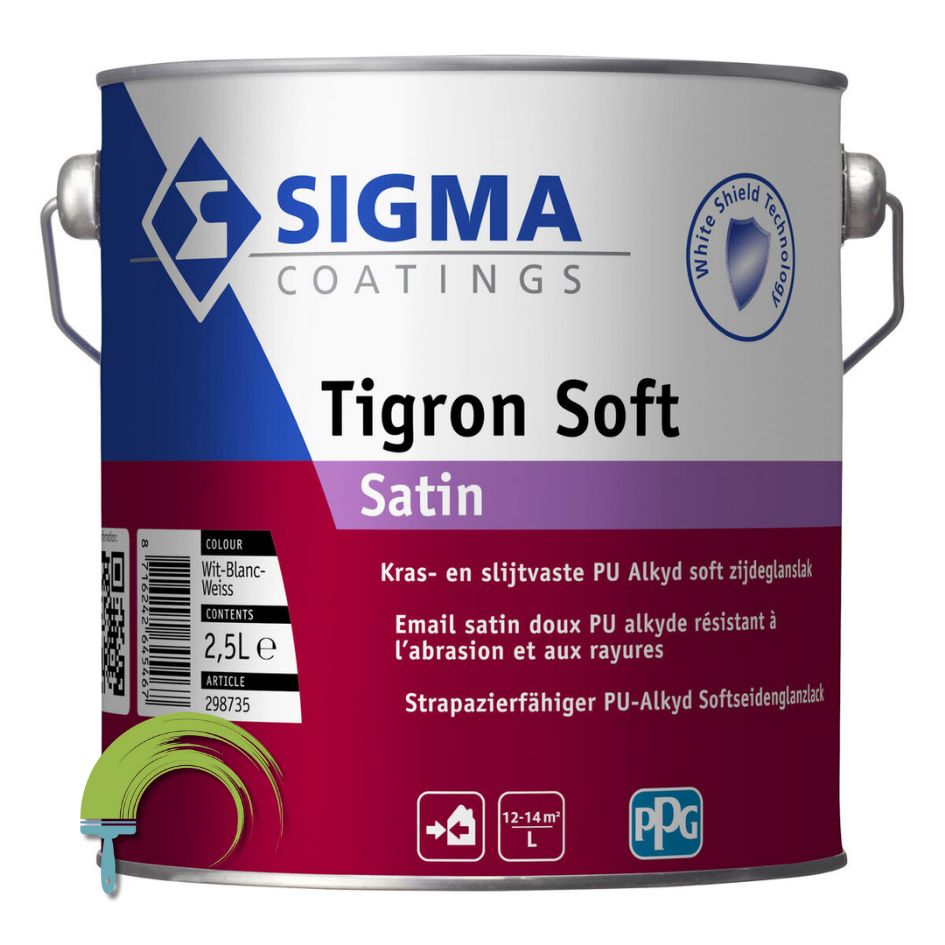 Sigma Tigron Soft Satin – zijdeglanslak solventbasis voor hout en metaal binnen en buiten