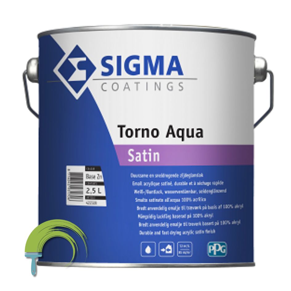 Sigma Torno Aqua Satin Sigma Torno Aqua Satin – zijdeglans lakverf waterbasis voor hout en metaal binnen en buiten