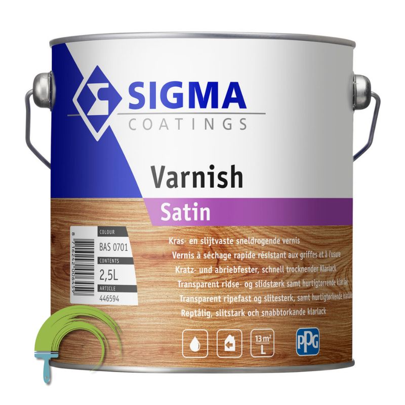 Sigma Varnish Satin Sigma Varnish Satin – zijdeglans watergedragen vernis voor hout binnentoepassing