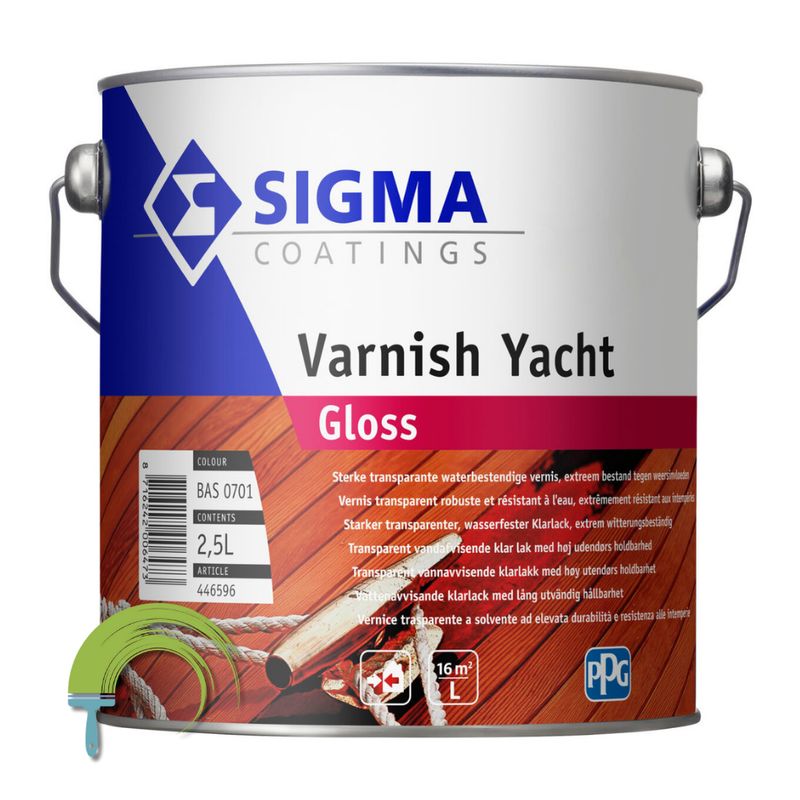 Sigma Varnish Yacht Gloss Sigma Yacht Gloss – hoogglans houtvernis voor buiten en jachten boven de waterlijn