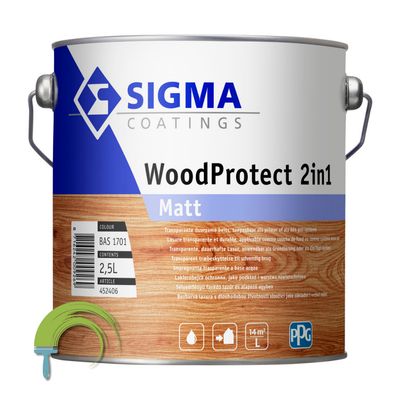 Sigma WoodProtect 2in1 Matt – transparante matte beits voor binnen- en buitenhout
