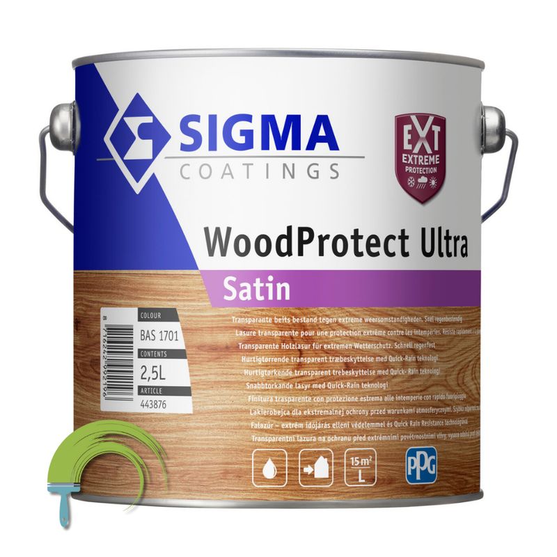 Sigma Woodprotect Ultra Satin Sigma WoodProtect Ultra Satin – transparante zijdeglans beits voor houten ramen, deuren en kozijnen