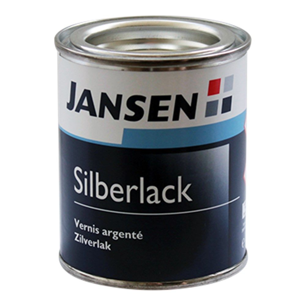 Jansen Zilverlak Jansen Zilverlak 375 ml – decoratieve lak met zilver metaaleffect voor hout en metaal