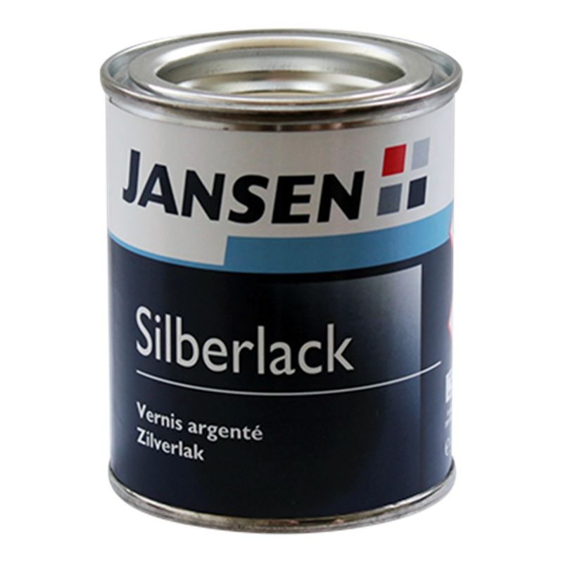 Jansen Zilverlak Jansen Zilverlak 375 ml – decoratieve lak met zilver metaaleffect voor hout en metaal