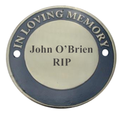 Engraved "In Loving Memory" Cast Memorial Disc (Brass)