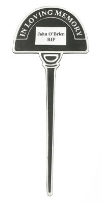 Engraved &quot;In Loving Memory&quot; Cast Stake lawn Sign (Brass)