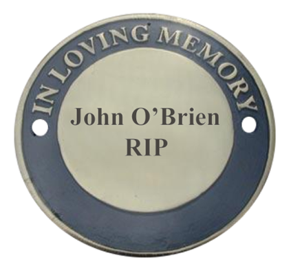 Engraved &quot;In Loving Memory&quot; Cast Memorial Disc (Brass)