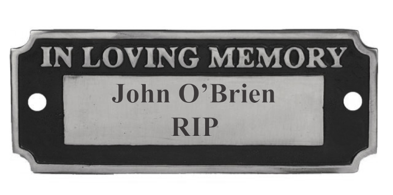 Engraved &quot;In Loving Memory&quot; Cast Bench Sign (Aluminium)