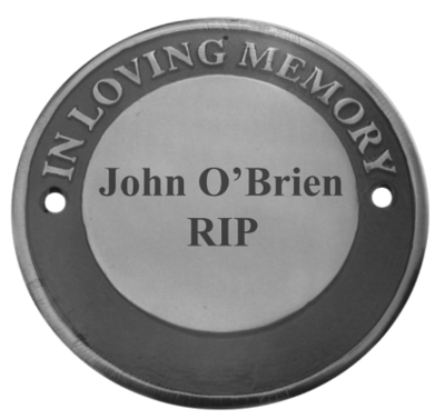 Engraved "In Loving Memory" Cast Memorial Disc (Aluminium)