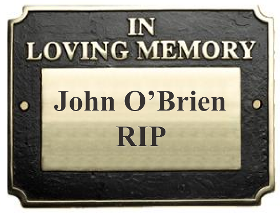 Engraved &quot;In Loving Memory&quot; Cast Brass Plaque