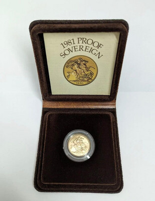 1981 Gold Proof Sovereign Coin SALE