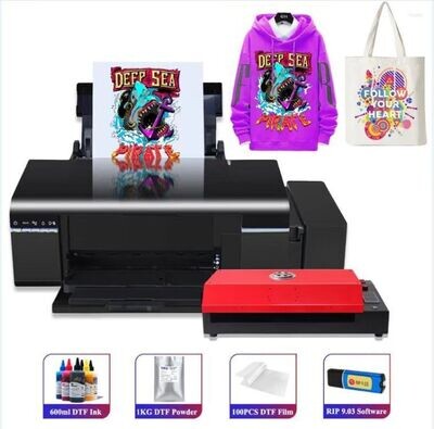 DTF Printer Offset White Ink Heat Transfer Printer Clothing Logo T-shirt Printing Heat Transfer Sticker Inkjet Printer