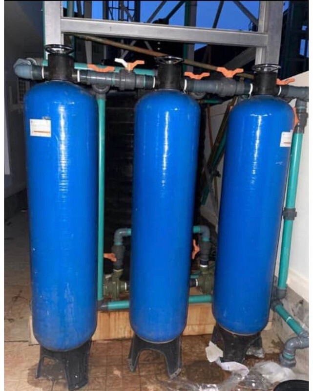 3 Fiber Cylinders with installation