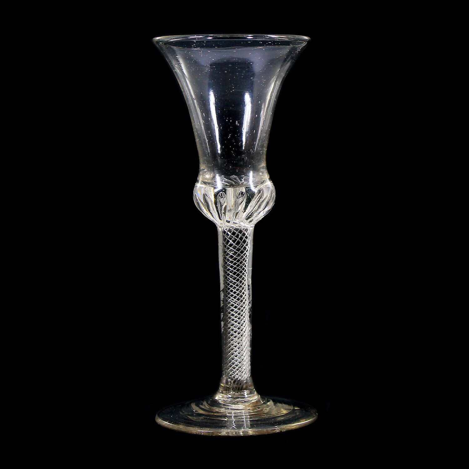 English thread glass with hollow threads, England, 18th century.