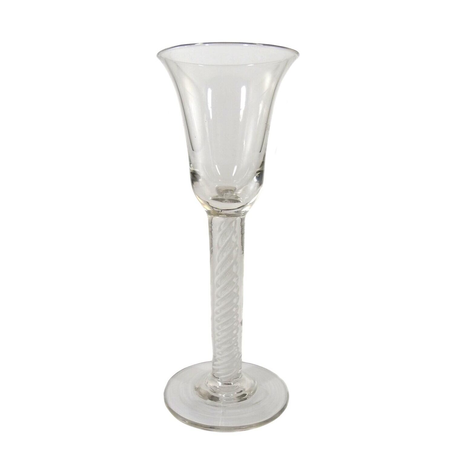 Thread glass with a bell-shaped cup, North German or England, 2nd half of the 18th century.