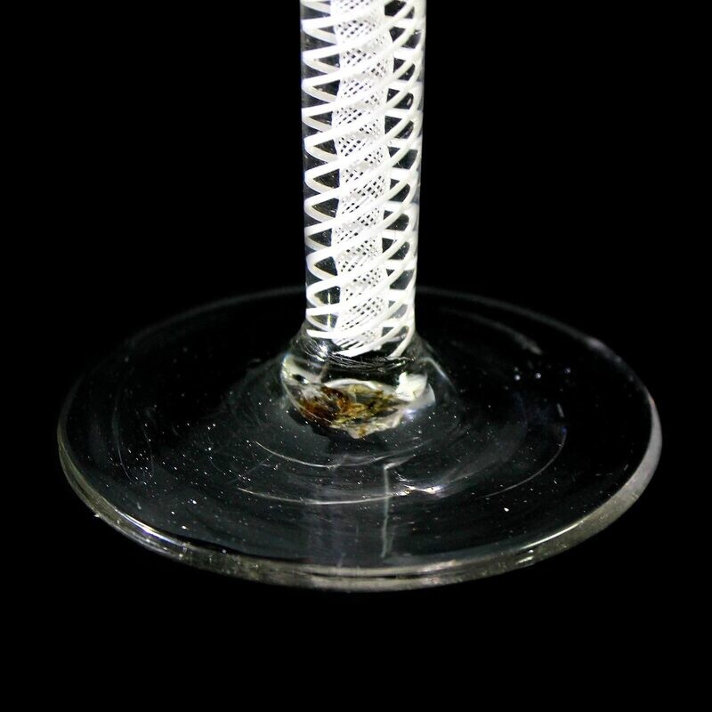 Thread glass with a bell-shaped cup, North German or England, 2nd half of the 18th century.