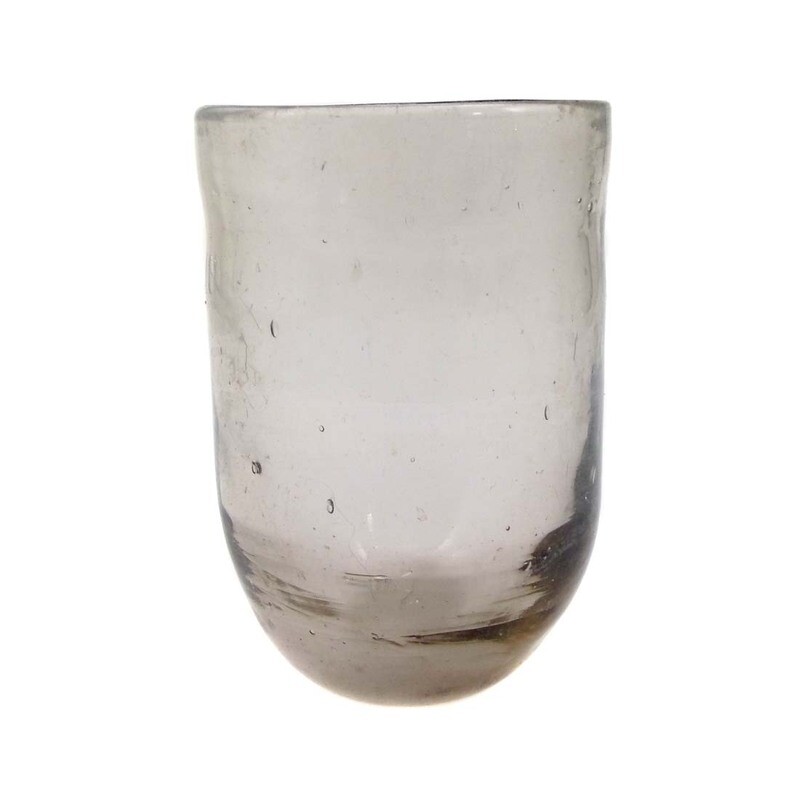 Cup / oil lamp insert made of gray-tinted glass, German, 2nd half of the 18th century.