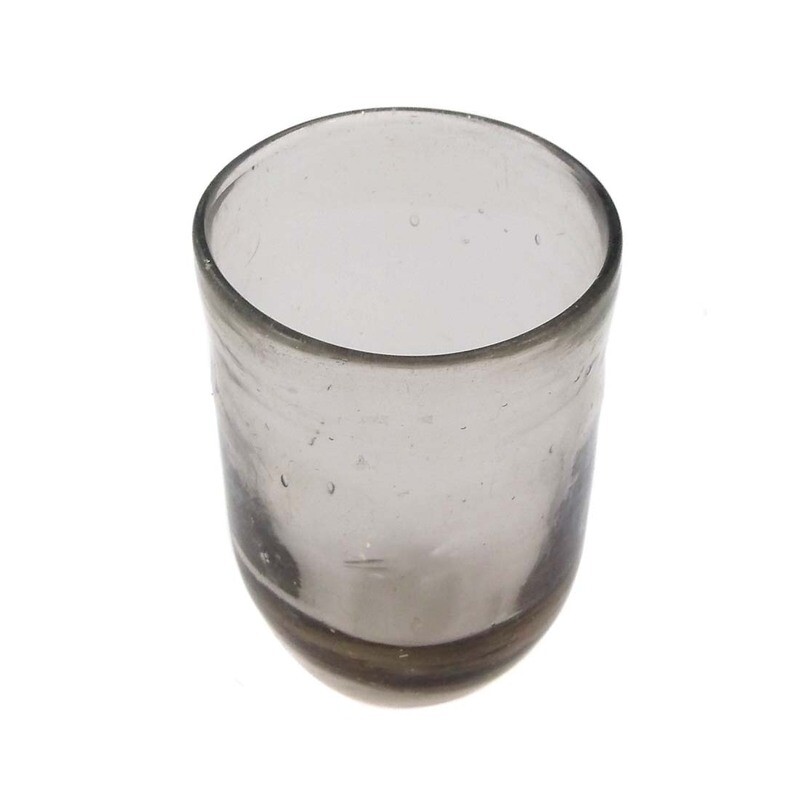 Cup / oil lamp insert made of gray-tinted glass, German, 2nd half of the 18th century.