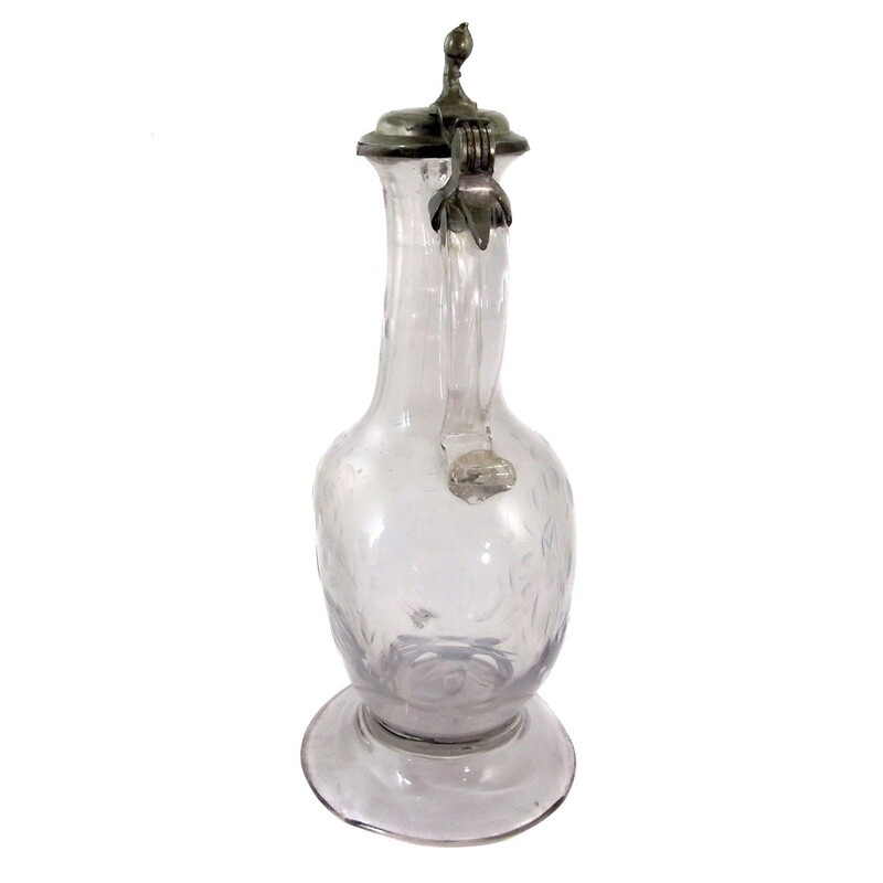 Narrow-necked jug with cut decoration, 1st half of the 18th century.