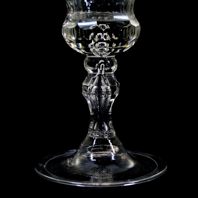 Cup with a cut depiction of a rider, Glücksburger Hütte around 1730-50