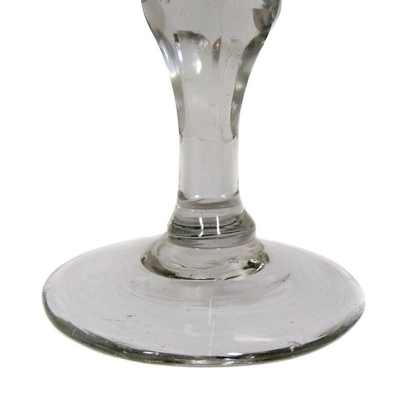 Faceted Silesian cup glass, late 18th century.